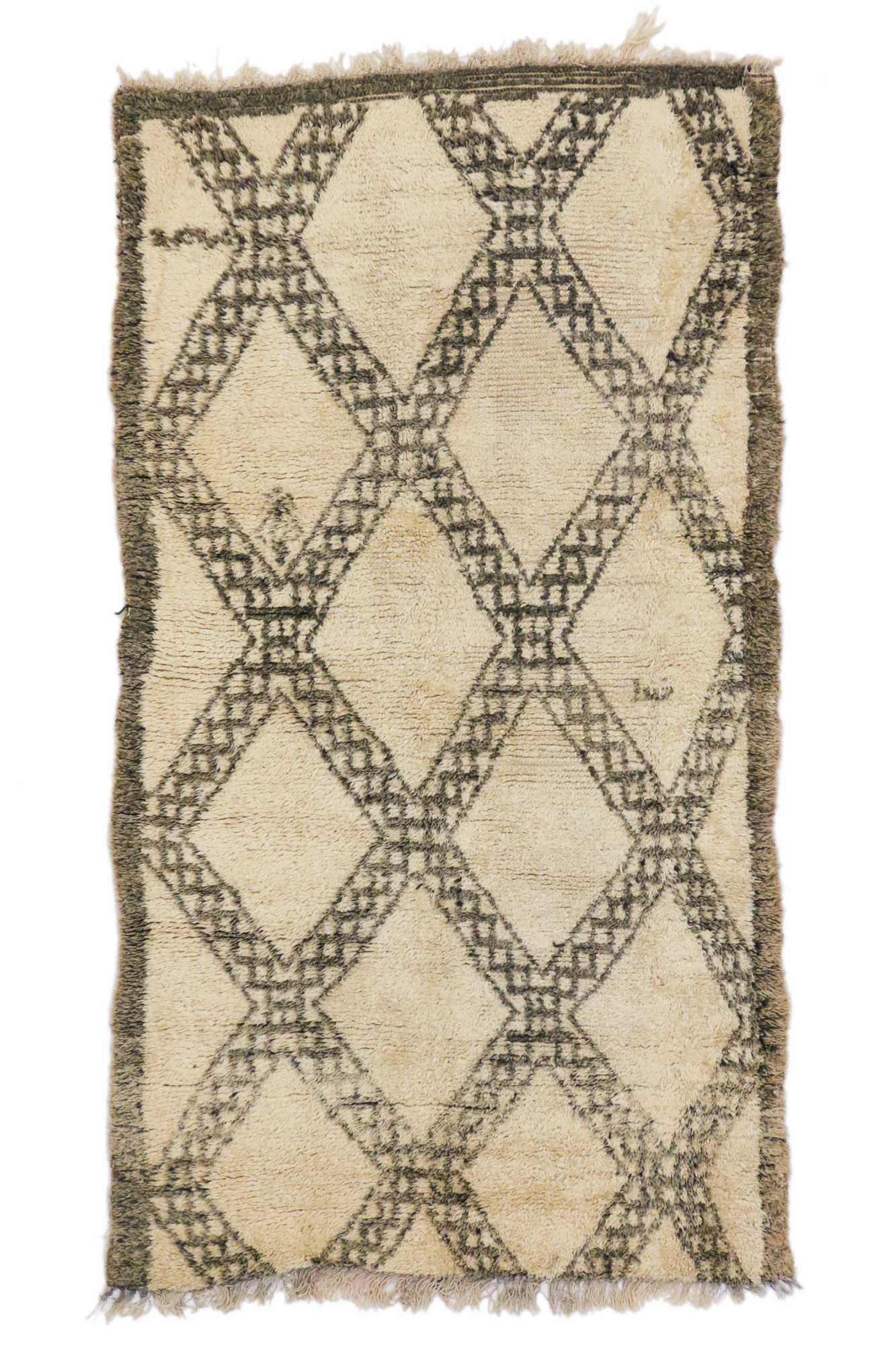 Beni Ourain Moroccan Rug, 3'04 x 6'02~P77672597
