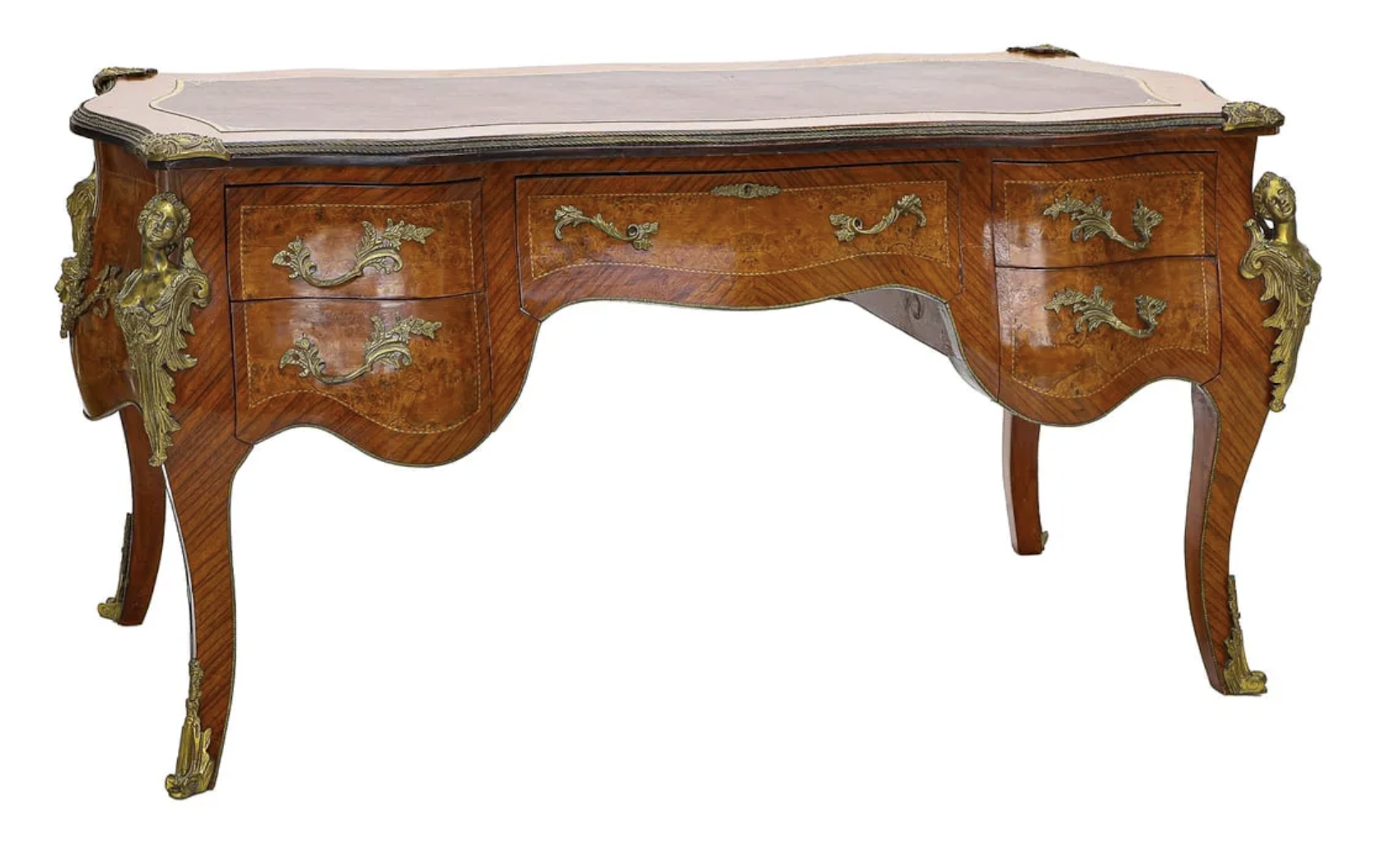 Louis XV Style Bombe Shaped Bureau Plat~P77690562