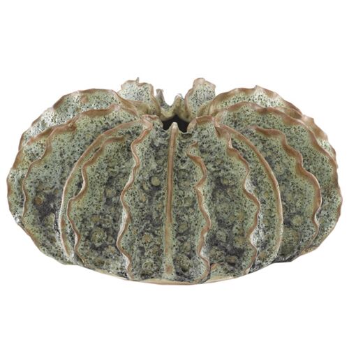 Sunken Boat Wings Green Vase, Moss Green