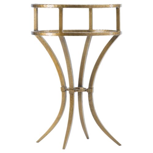 Laureng Hammered Iron Martini Table, Gold