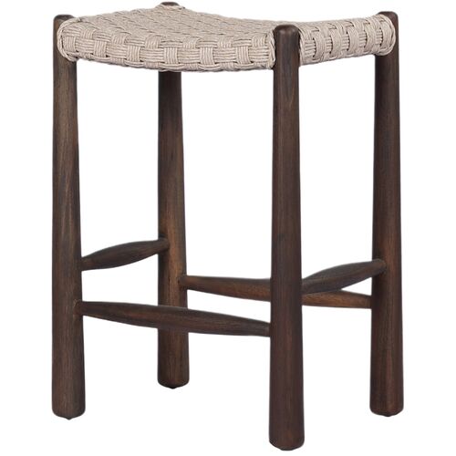 Savio Outdoor Teak Woven Counter Stool