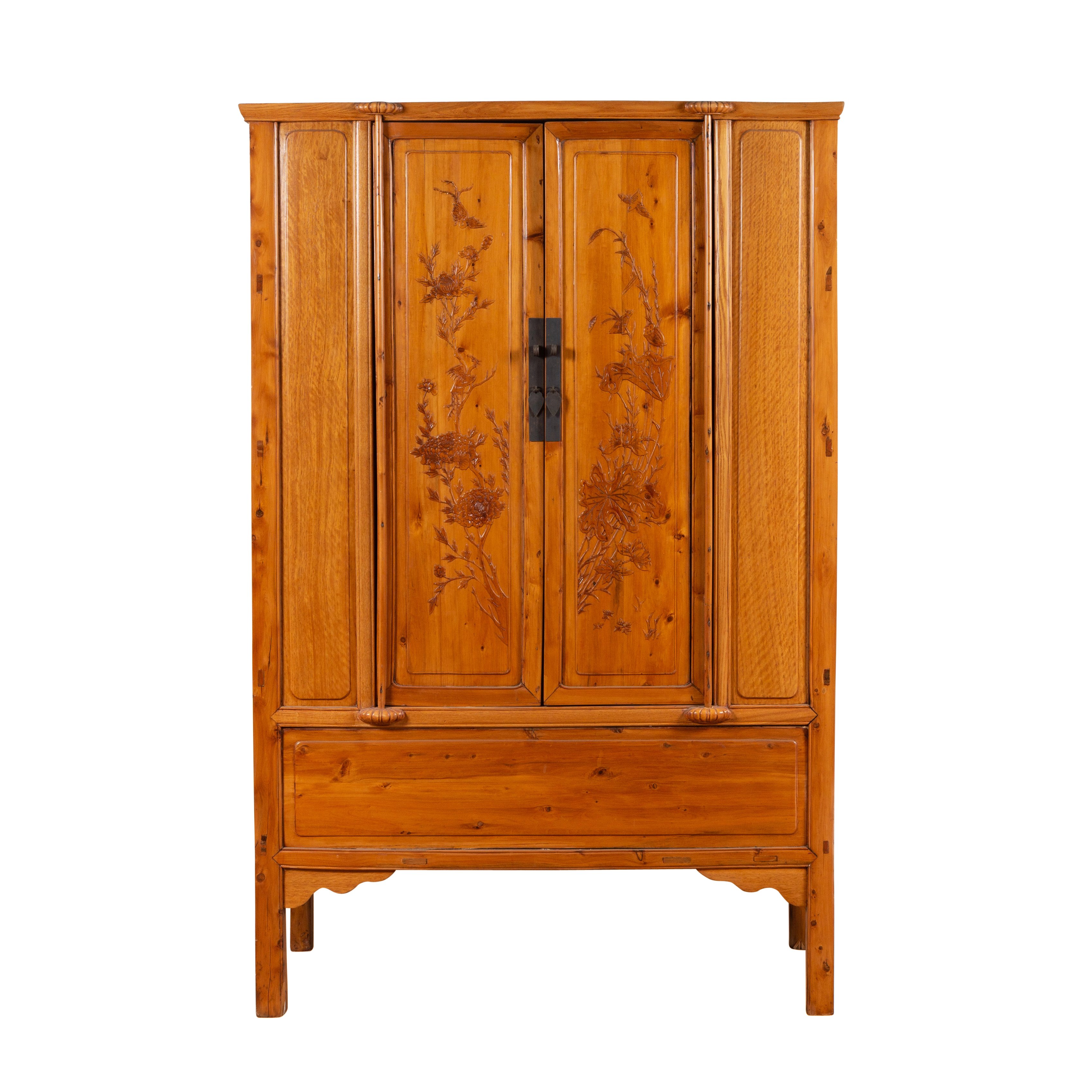 Chinese Natural Wood Two-Door Cabinet~P77555633
