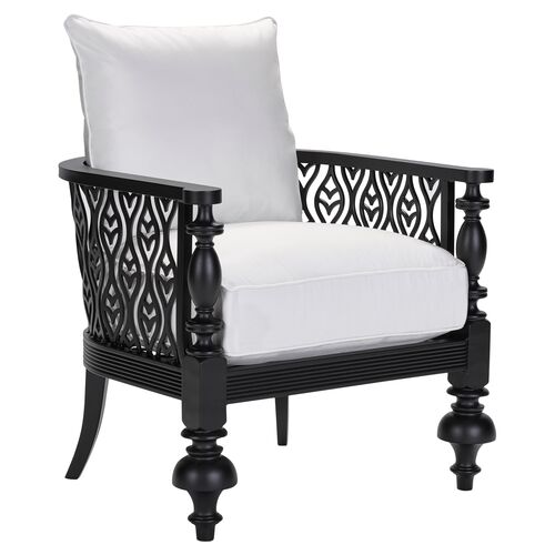 Hemingway Accent Chair, Black/Natural~P77519753