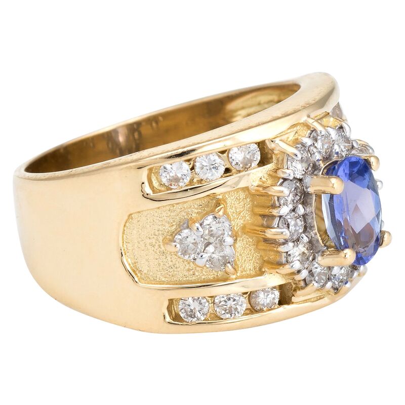 Sophie Jane Jewels - Tanzanite & Diamond Cigar Ring 18k Gold | One ...