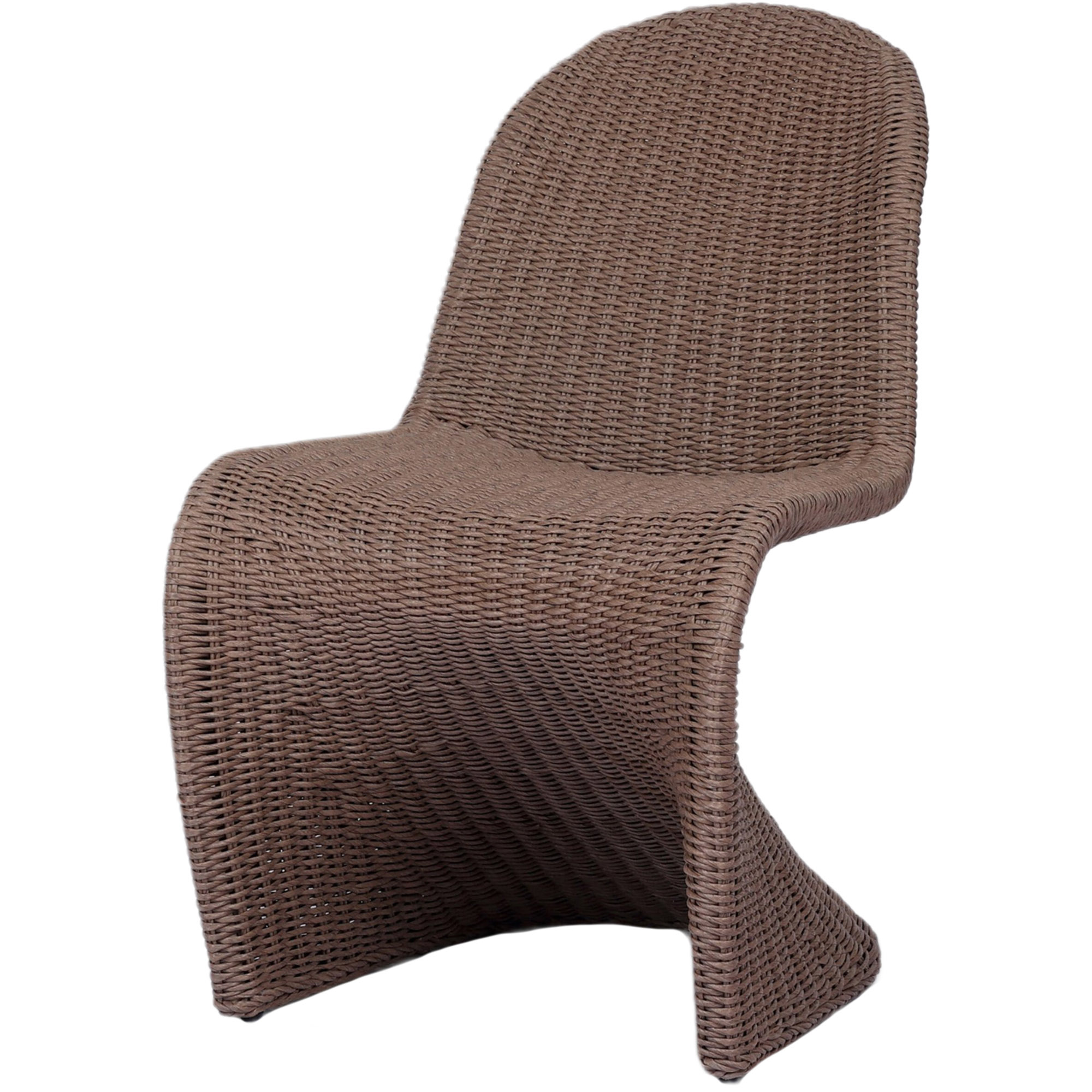 Paulina Outdoor Wicker Dining Chair, Tanned Weave