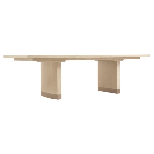 Westwood Rectangle Oak Dining Table, Limestone