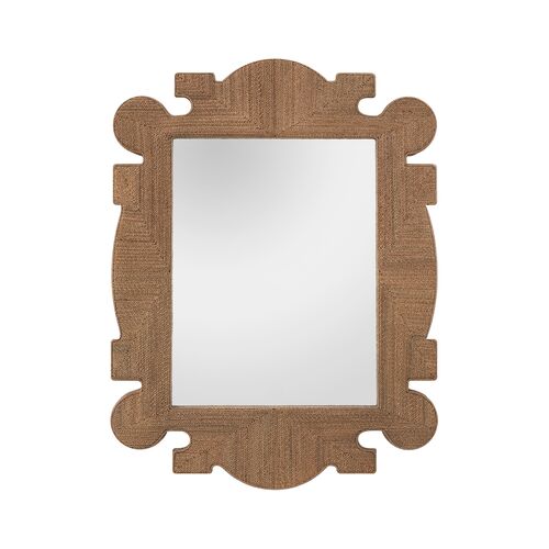 Mowgli Abaca Wall Mirror, Brown