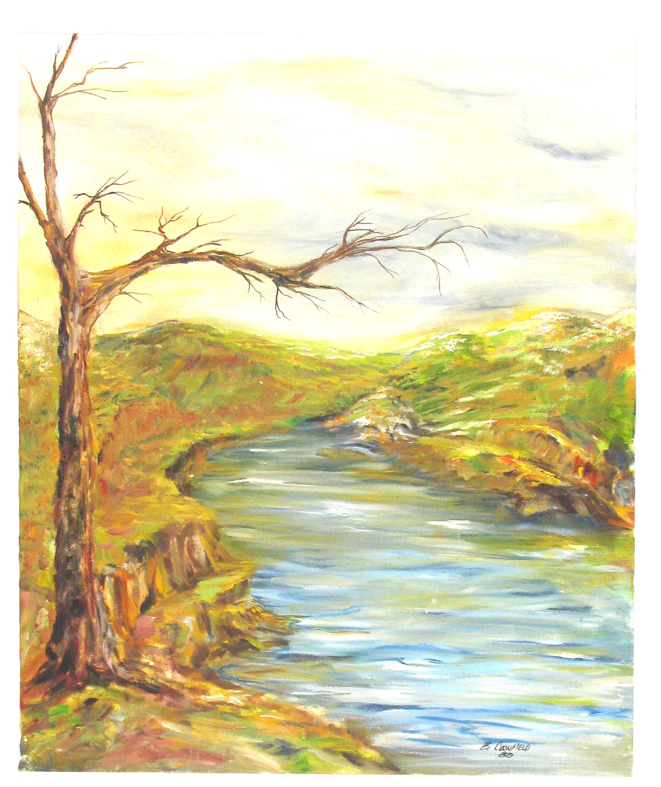 River Landscape by B. Coonfield, 1980~P77601111