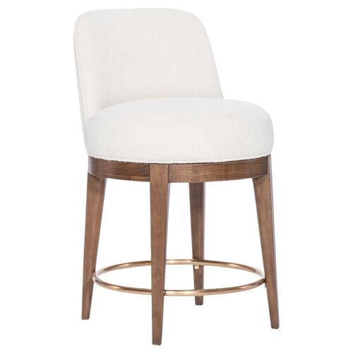 Eleana Linen Counter Stool, Beige Eleana Linen Counter Stool, Beige