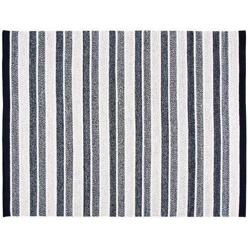 Aiden Rug, Black/Ivory