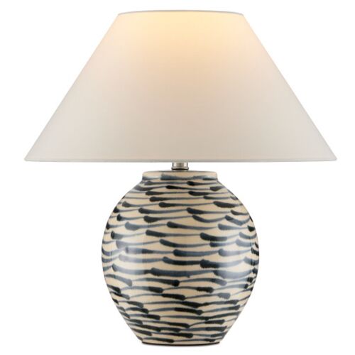 Minnows Ceramic Table Lamp, Navy Blue/Beige Minnows Ceramic Table Lamp, Navy Blue/Beige
