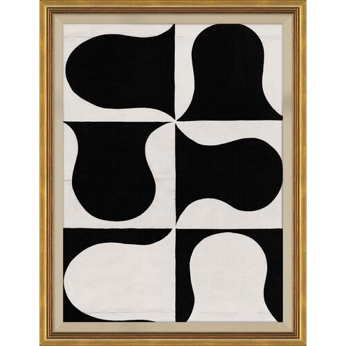 Paule Marrot, Black and white Abstract Series 2 (var. 3) Painting