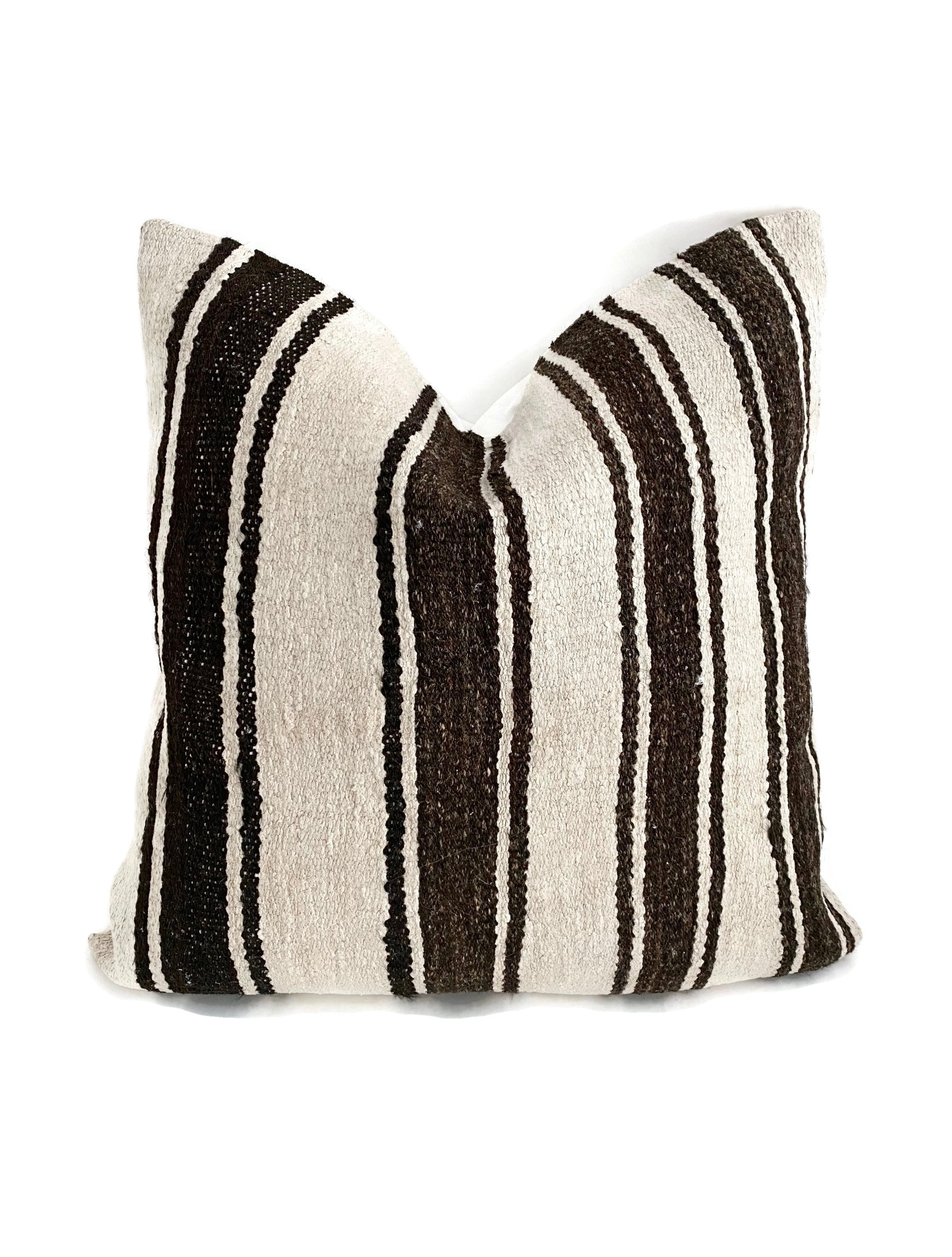 Turkish Kilim Striped Pillow~P77604305