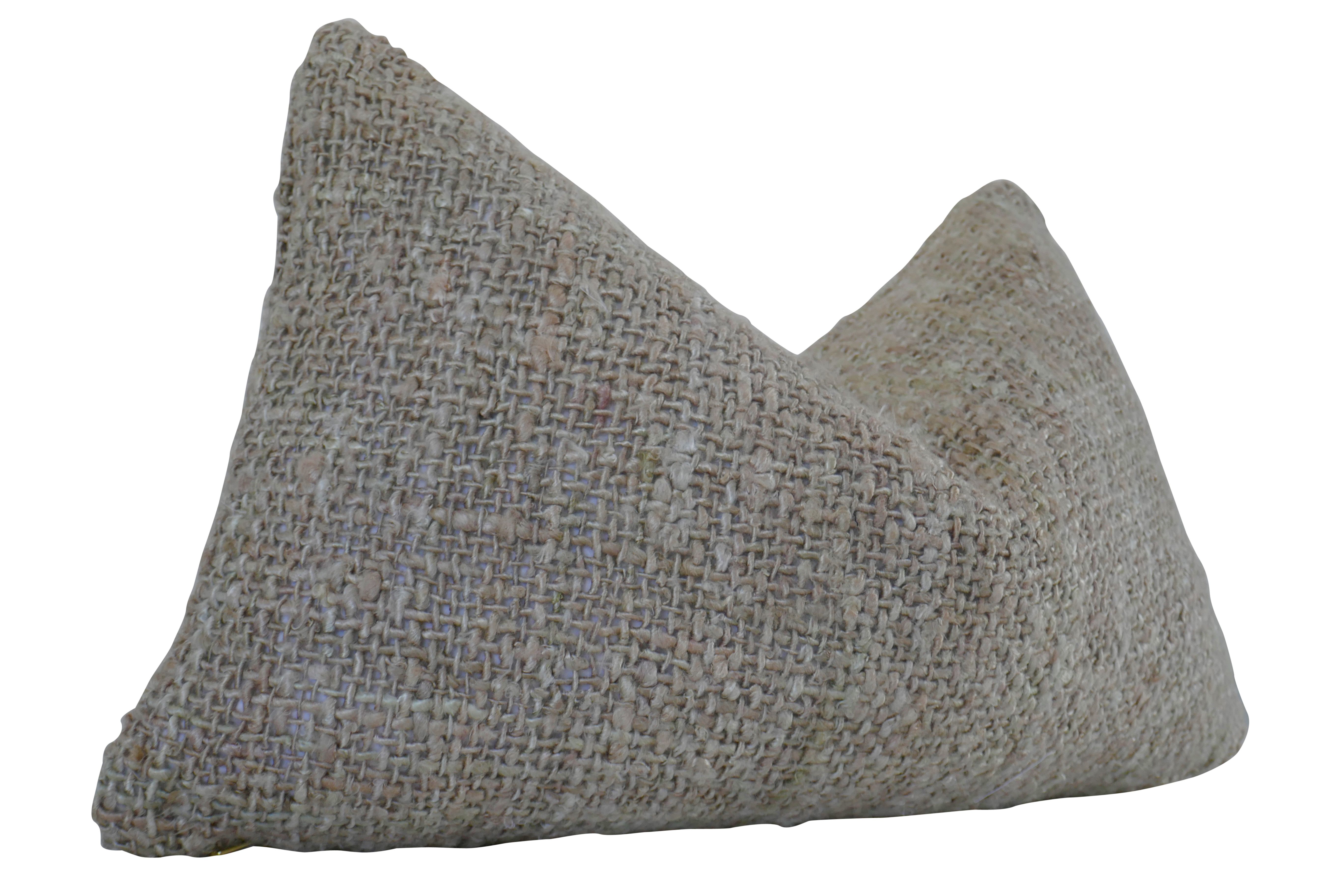 Luxe Italian Sand Mesh Linen Pillow~P77673980