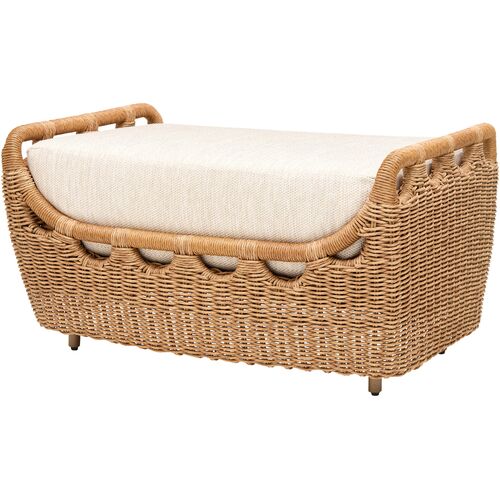 Melrose Ottoman, Dark Brown Melrose Ottoman, Dark Brown