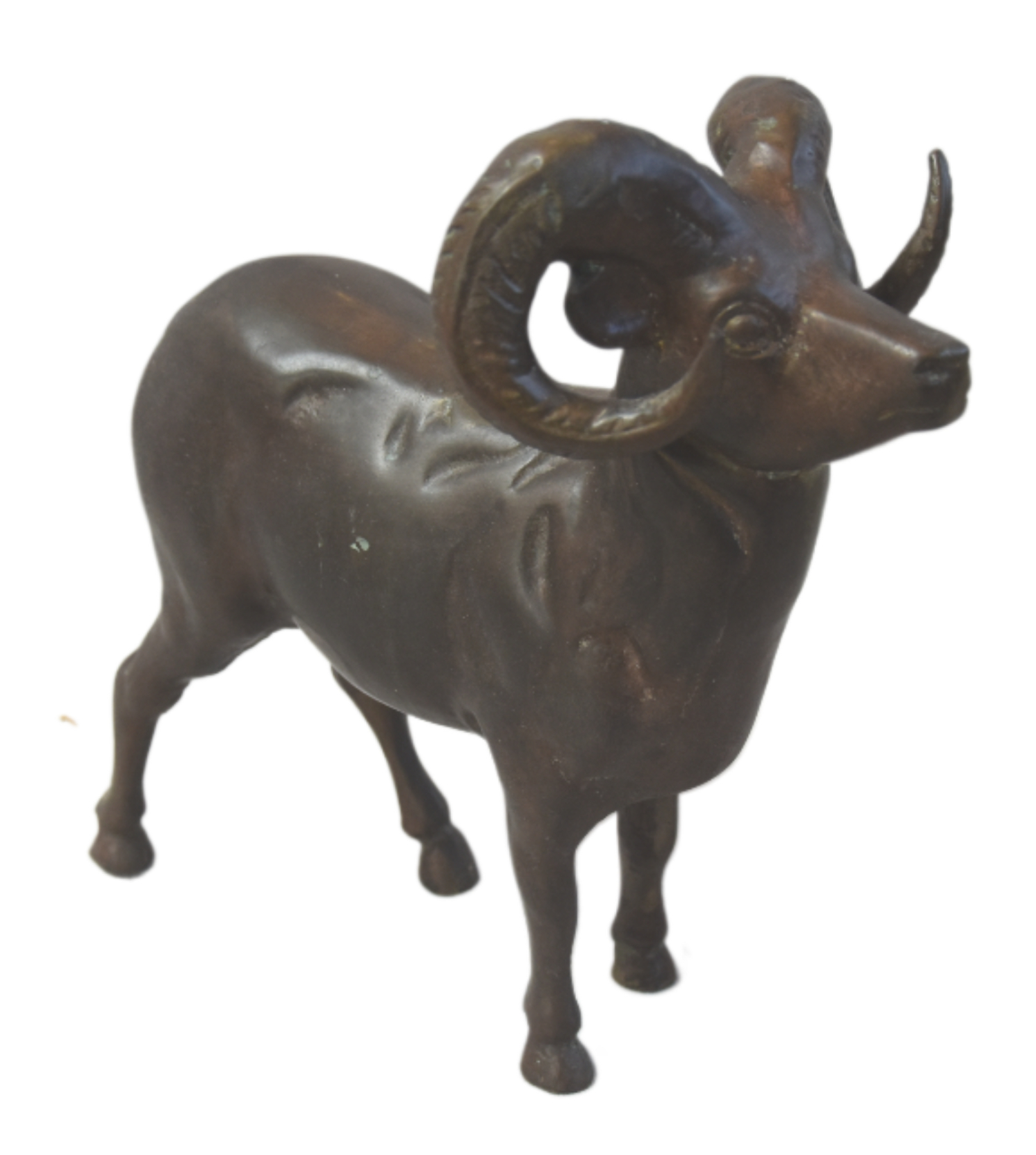 Brass Big Horn Ram Sheep Figure Brass Big Horn Ram Sheep Figure~P77755333
