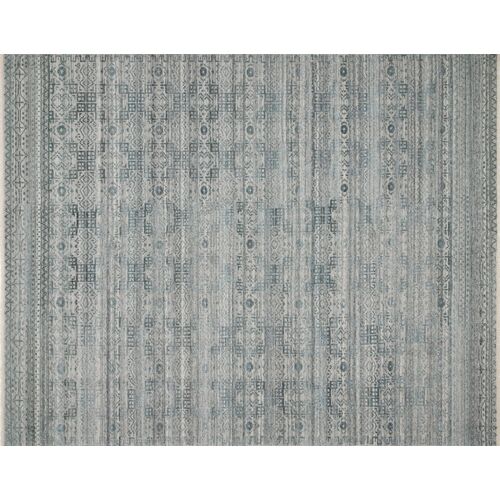 Spring Hand-Knotted Rug, Turquoise/Gray~P77484011