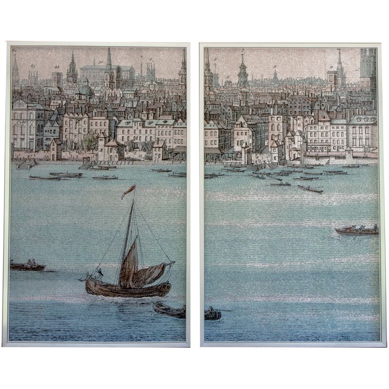 Dawn Wolfe, Boat on the River Thames Diptych