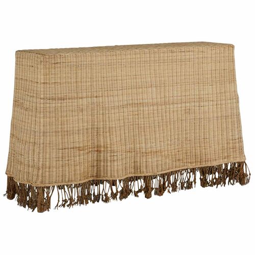 Desoto Rattan Console Table, Natural