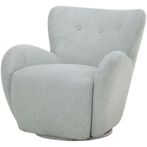 Norabel Accent Swivel Chair, Blue