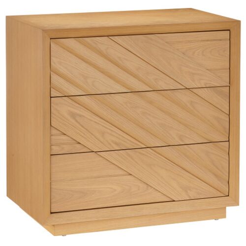 Margot 3-Drawer Oak Chest, Natural