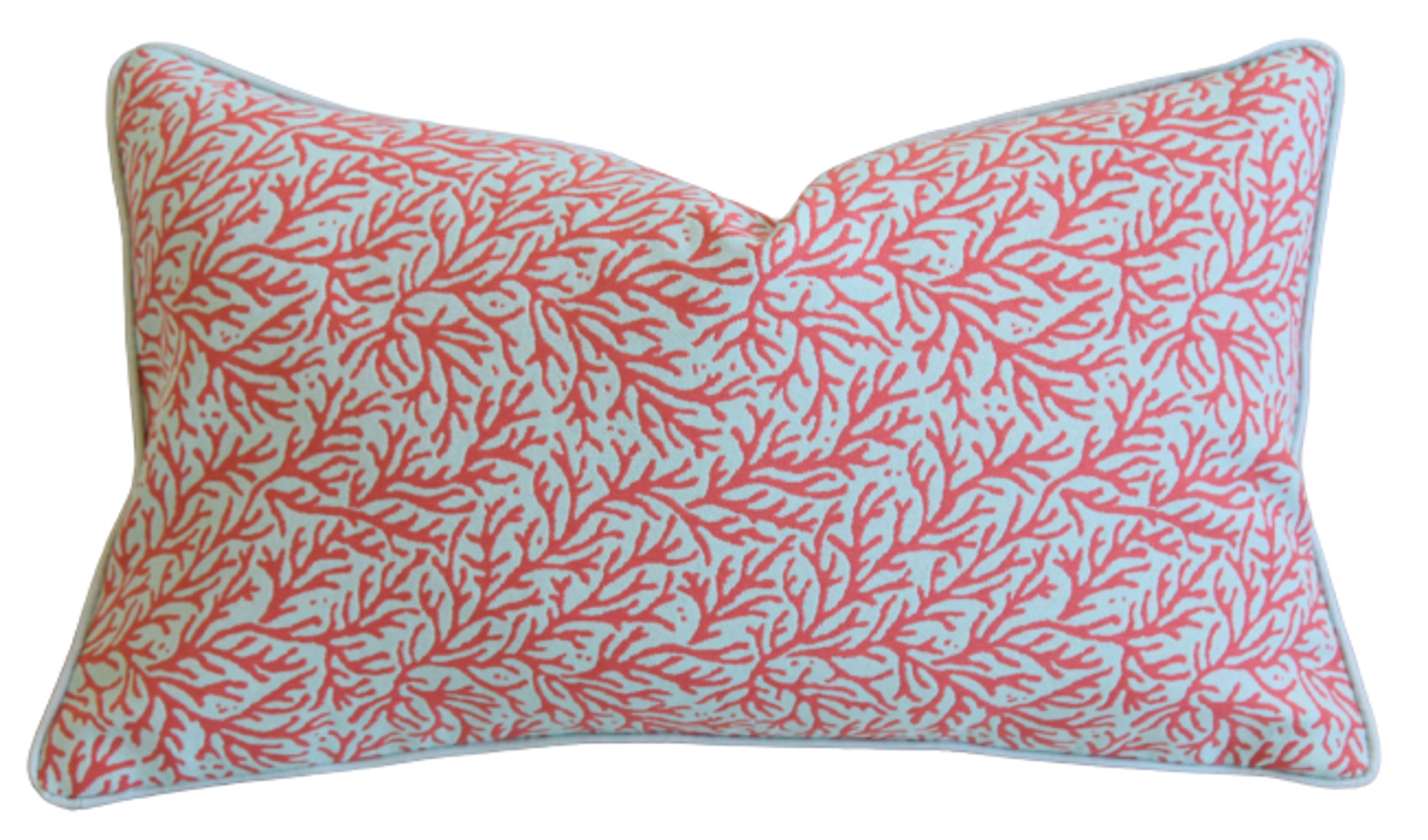 Nautical Red Branch Coral Pillow~P77672021