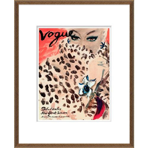 Vogue Magazine Cover, Leopard Cat Woman~P77585652