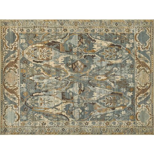Jurassic hand-knotted Rug, Gray/Light Blue~P77649619