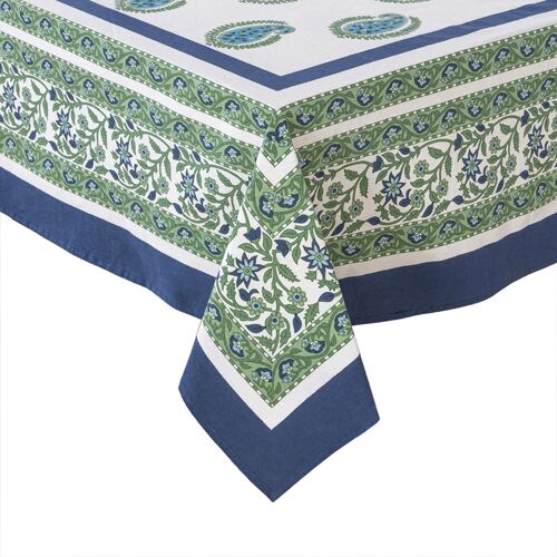 Cassis Tablecloth, Blue/Green