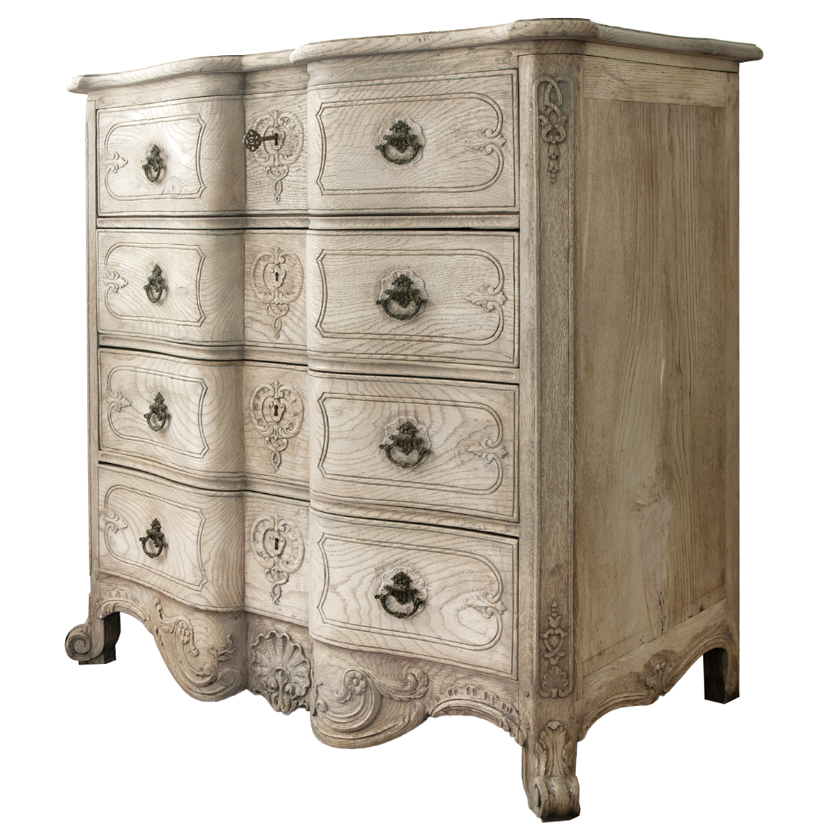 Hand-carved French Blonde Oak Dresser~P77722869