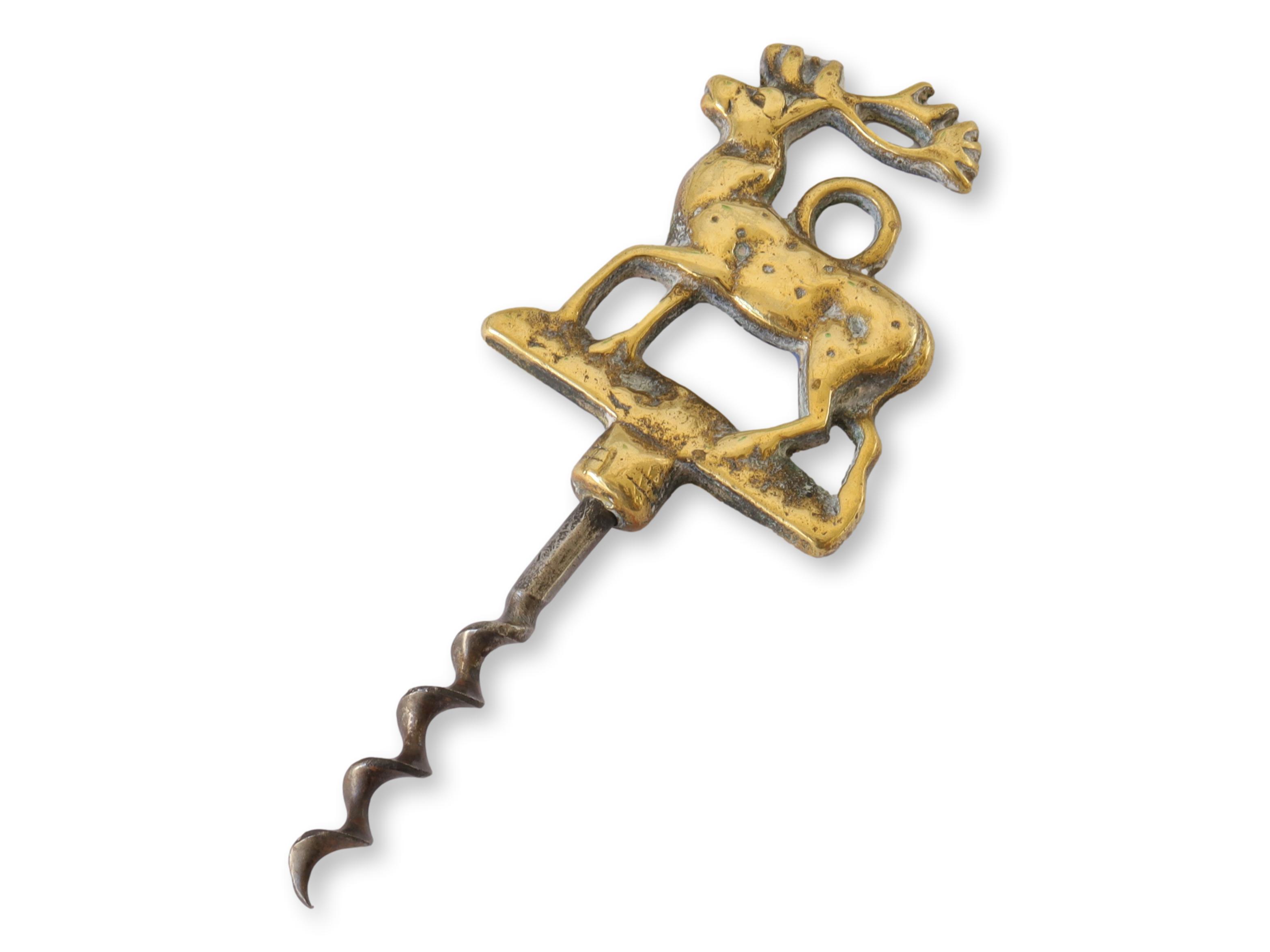 English Brass Reindeer Corkscrew~P77677736
