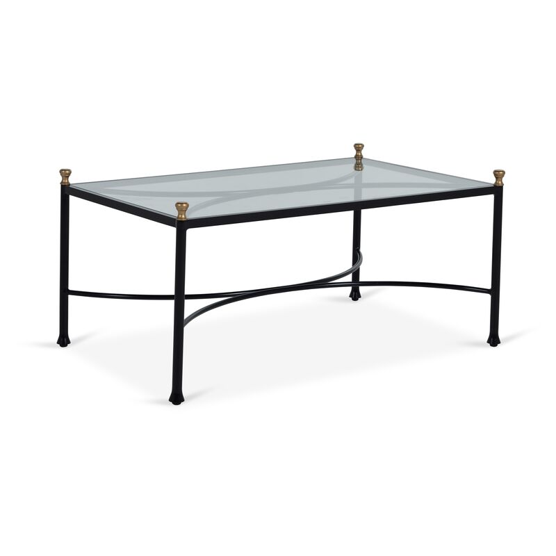Frances Coffee Table, Black/Antiqued Gold