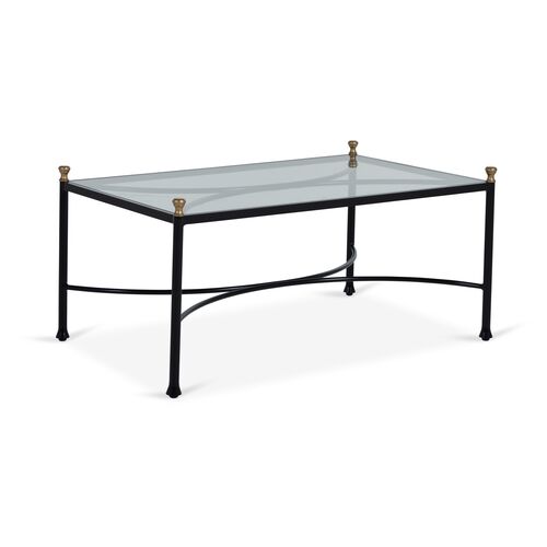 Frances Coffee Table, Black/Antiqued Gold~P77404893