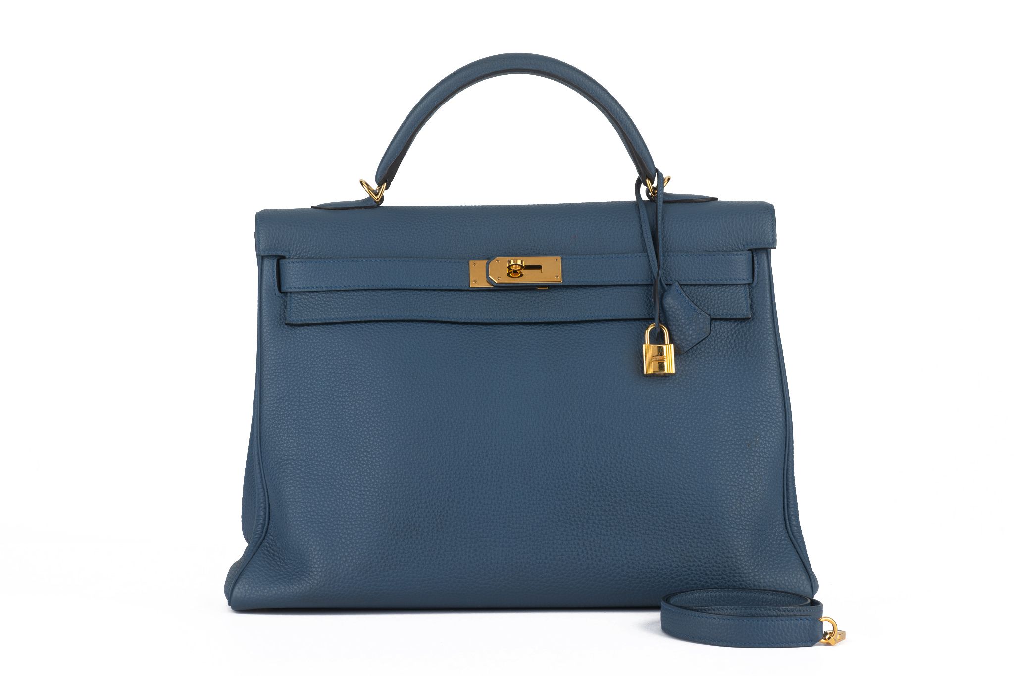 Hermès Blue Brighton Kelly Retourne 40~P77715506