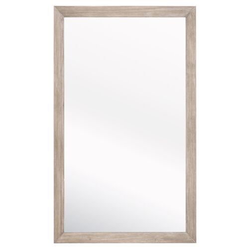 Olivia Oversized Floor Mirror, Natural Gray Acacia~P77655978