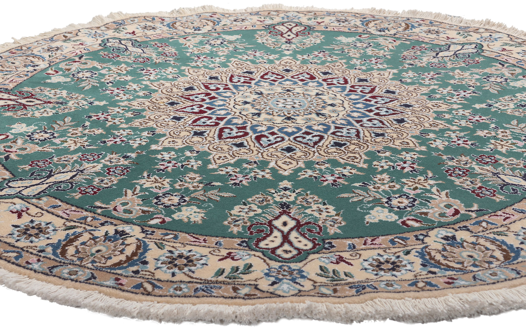 Round Persian Nain Rug, 4'8 x 4'8~P77671968