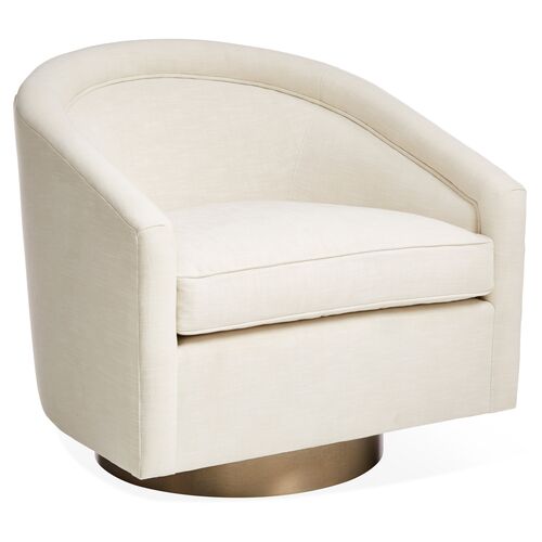Benson Crypton Swivel Chair, Ivory~P77369528