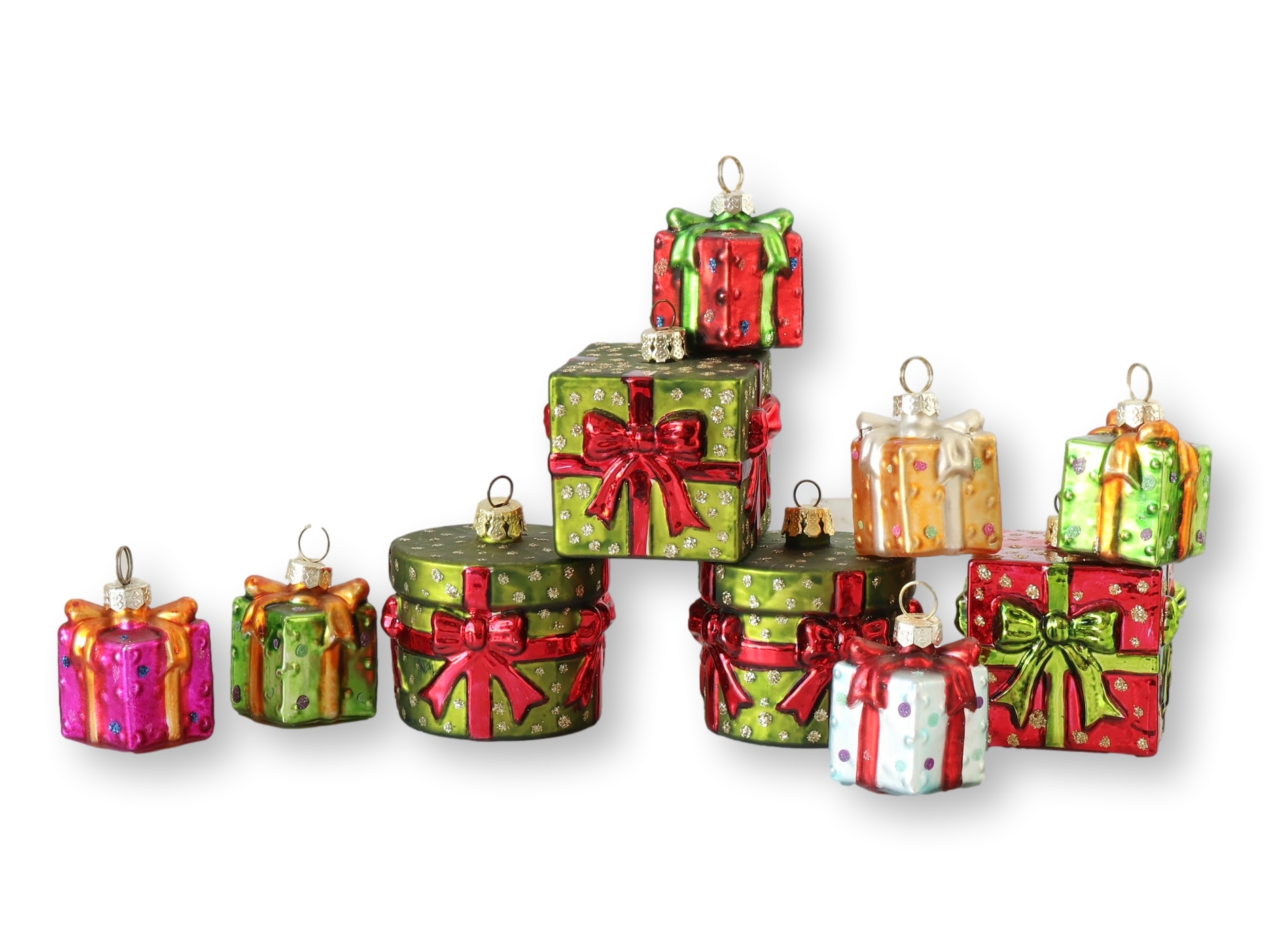 Mercury Glass Gift Box Ornaments~P77711948