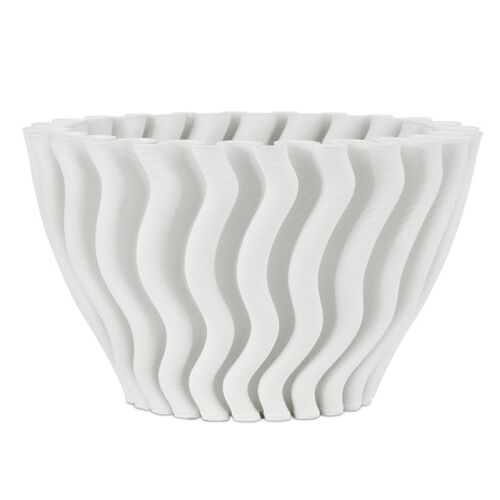 Ripple Porcelain Vase, White