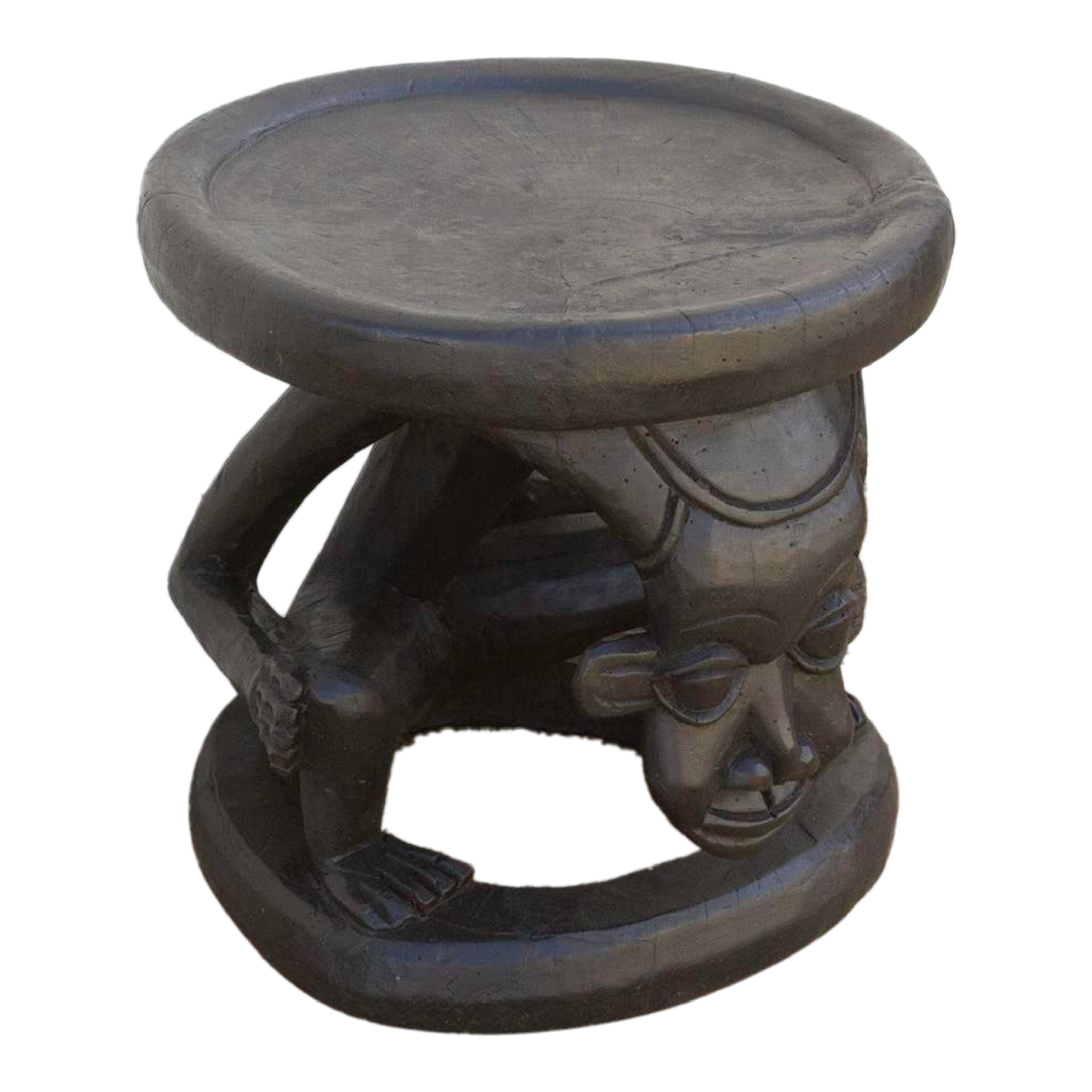 Ebonized Tribal African End Table~P77669489
