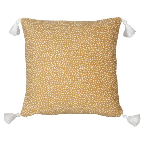 Nora Spot Outdoor Pillow, Straw/White~P77650053