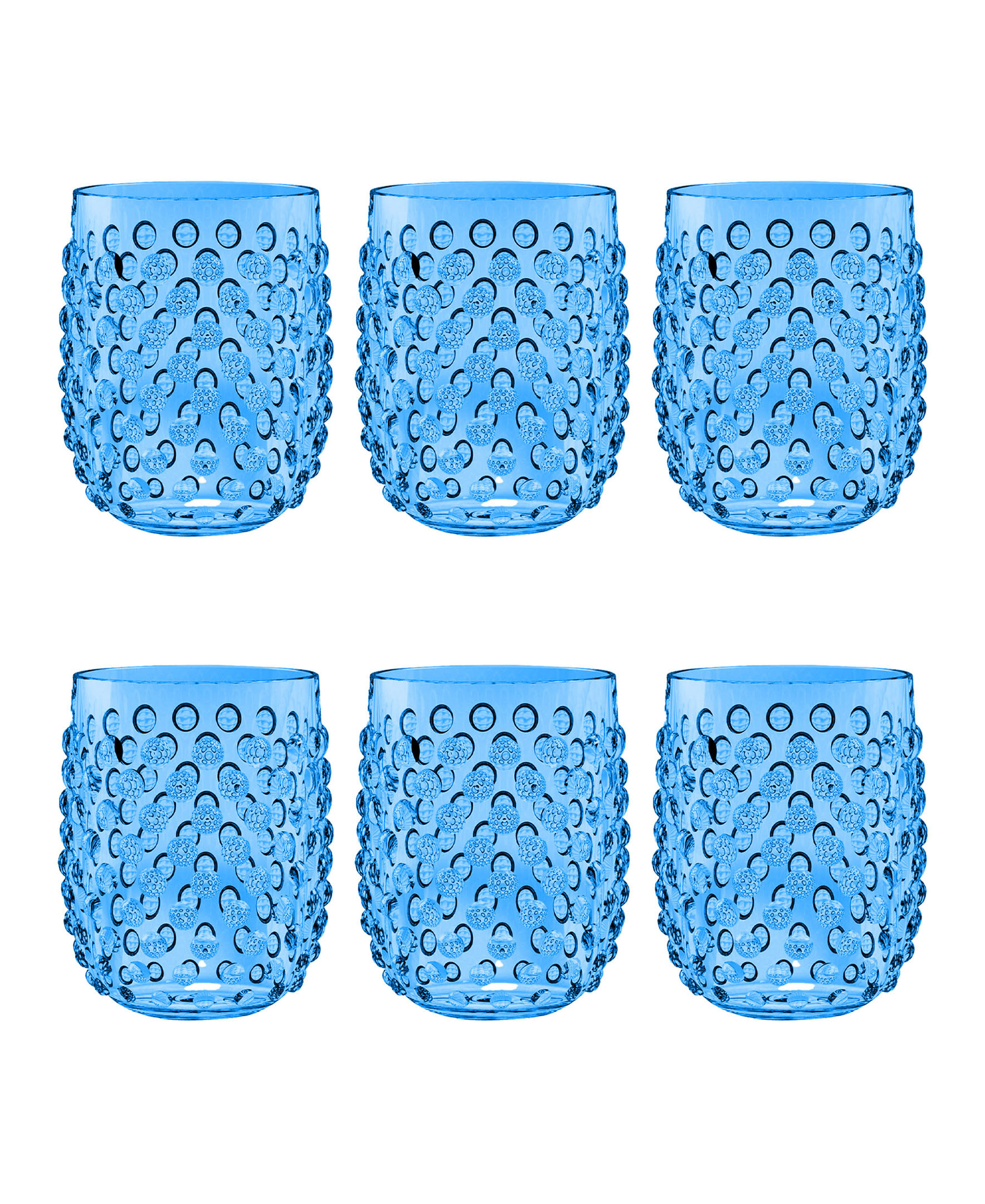 S/6 Hobnail Indoor/Outdoor Acrylic Stemless Wine Glasses | One Kings Lane