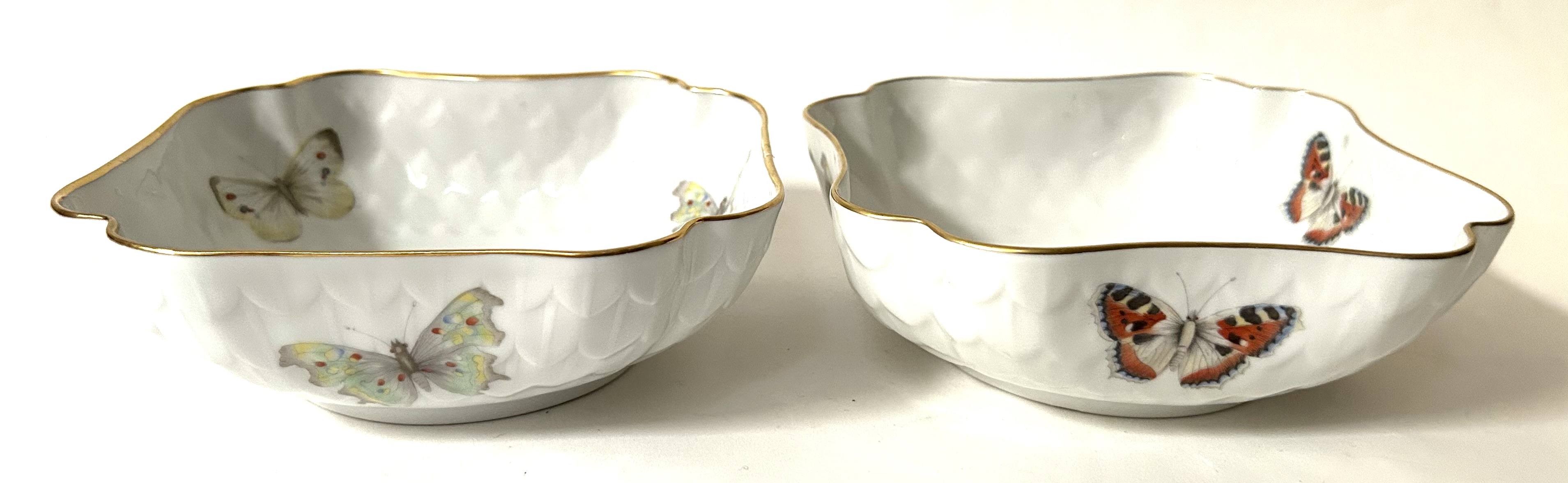 Bernardaud Limoges Butterfly Bowls Pair