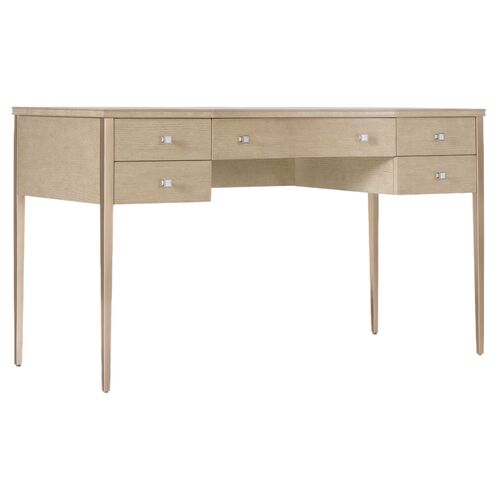 Melange Flourish 5-Drawer Dressing Table, Brown