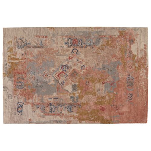 Sara Handmade Medallion Rug, Pink Sara Handmade Medallion Rug, Pink