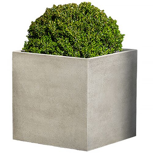 Cube Planter, Greystone