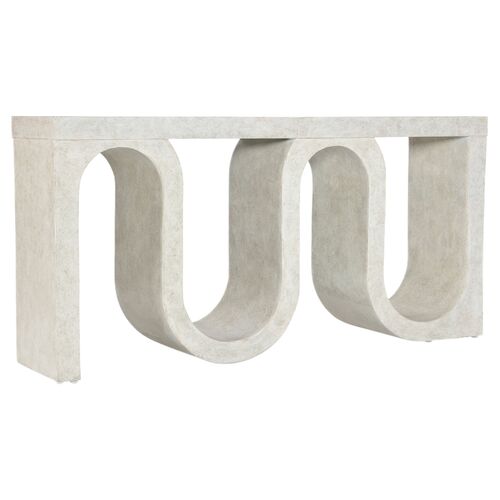 Melange Snaked Console Table, Ivory