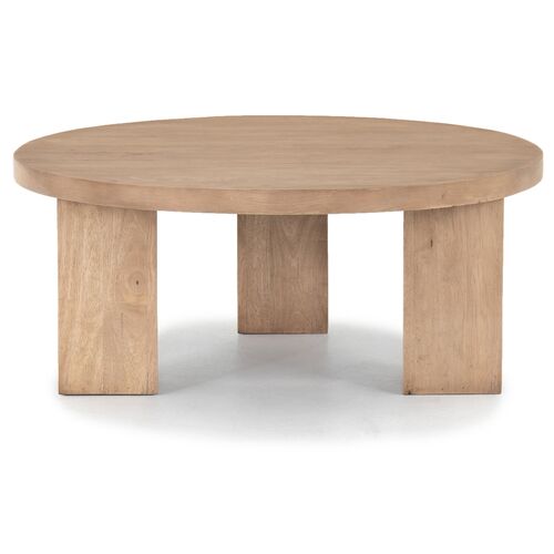 Julius Round Coffee Table, Light Brushed~P77600075