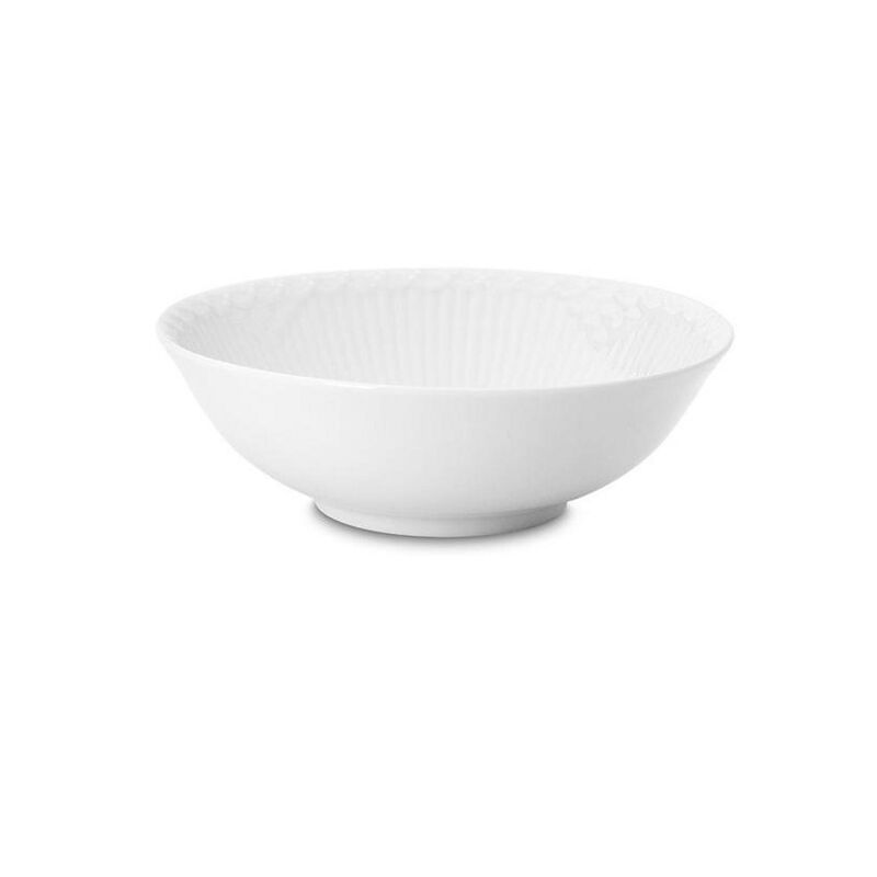 Half Lace Cereal Bowl, White