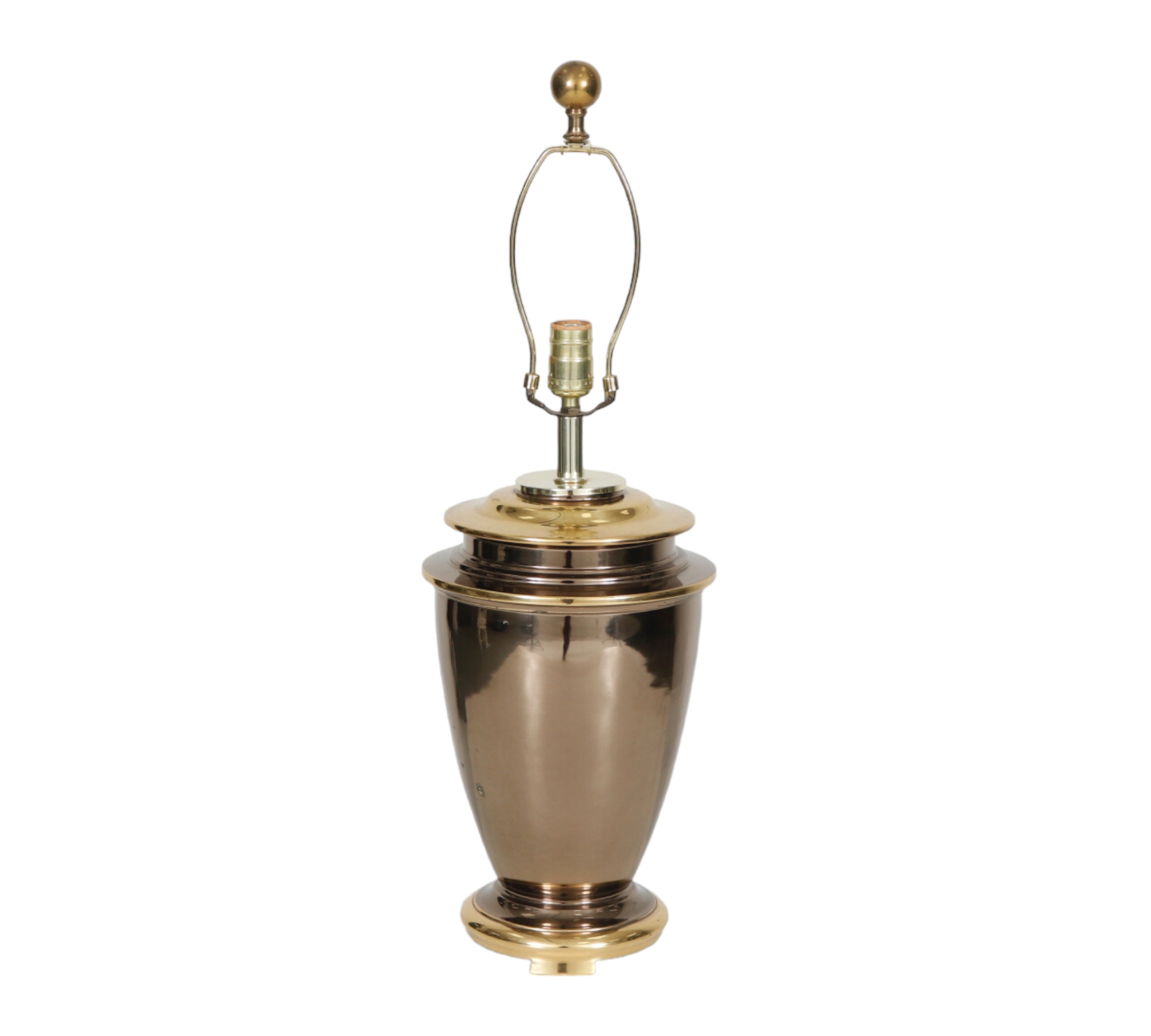Burnished Brass Peacock Table Lamp~P77682501